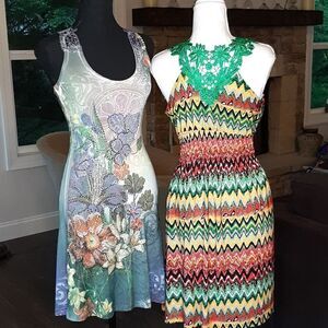 Bundle of Lace Back Silky Mini Dresses